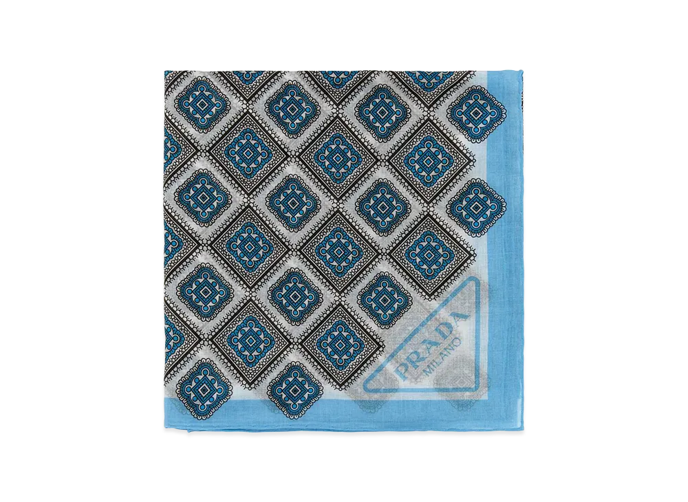 PRADA Women's Printed Cotton Foulard "Printed"
