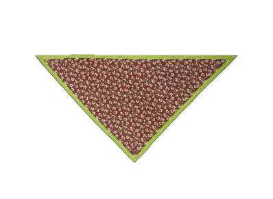 PRADA Printed Silk Twill Scarf "Dark Brown"