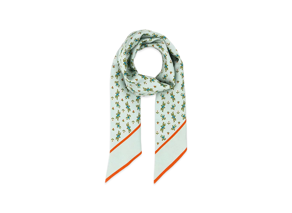 PRADA Women's Printed Twill Foulard "Green"