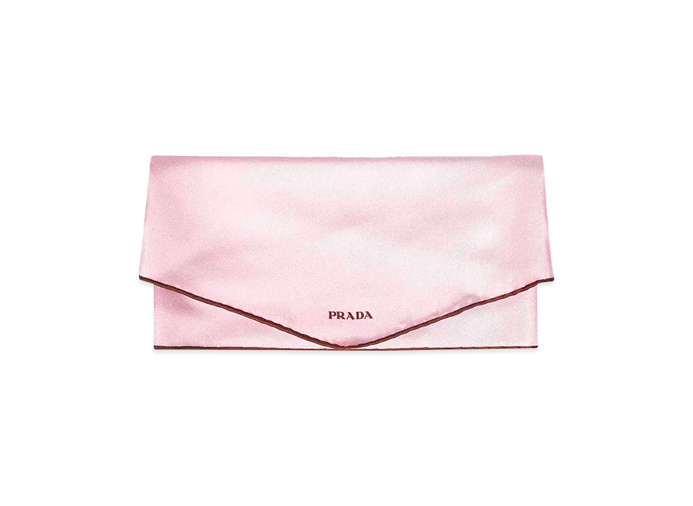 PRADA Women's Printed Twill Scarf "Pink"