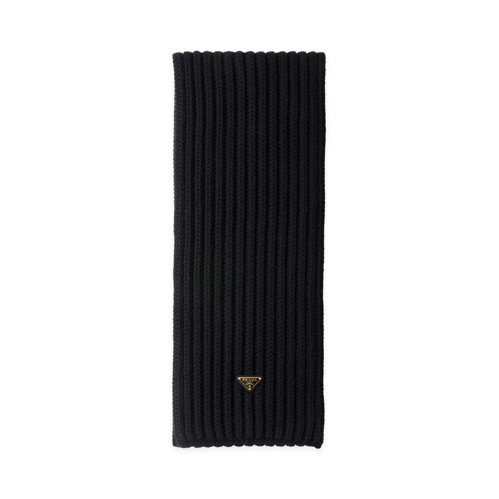 PRADA Women's Wool Scarf "Black"