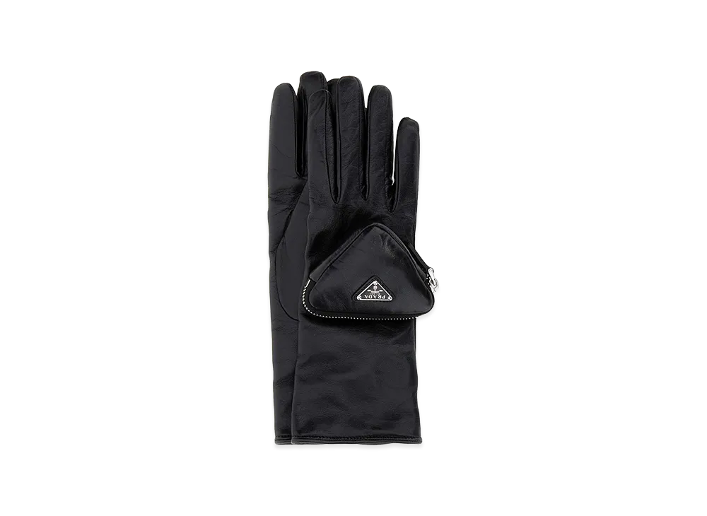PRADA Women's Leather Gloves "Black"