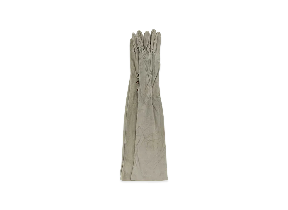 PRADA Women's Ligh Suede Long Gloves "Grey"