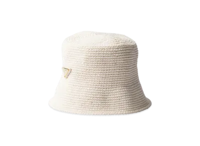 PRADA Crochet Bucket Hat "Ivory"