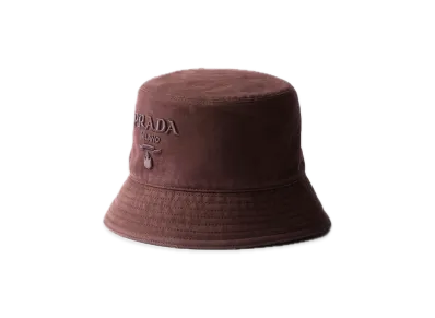 PRADA Canvas Bucket Hat "Bordeaux"