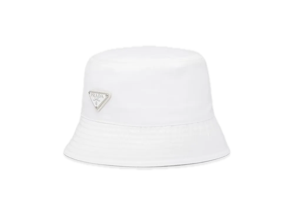 プラダ リナイロン バケットハット "ホワイト" 1HC137_2DMI_F0009