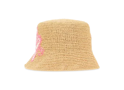 PRADA Women's Raffia Bucket Hat "Beige"
