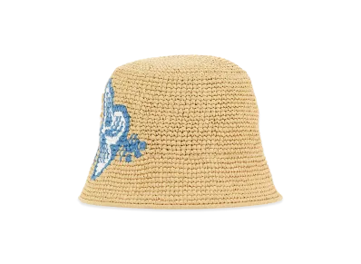 PRADA Women's Raffia Bucket Hat "Beige"