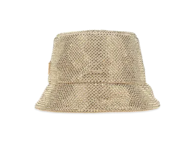 PRADA Women's Embellished Viscose Blend Hat "Gold"