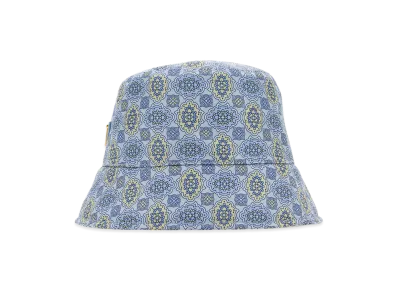 PRADA Women's Printed Re-Nylon Bucket Hat "Lightblue"