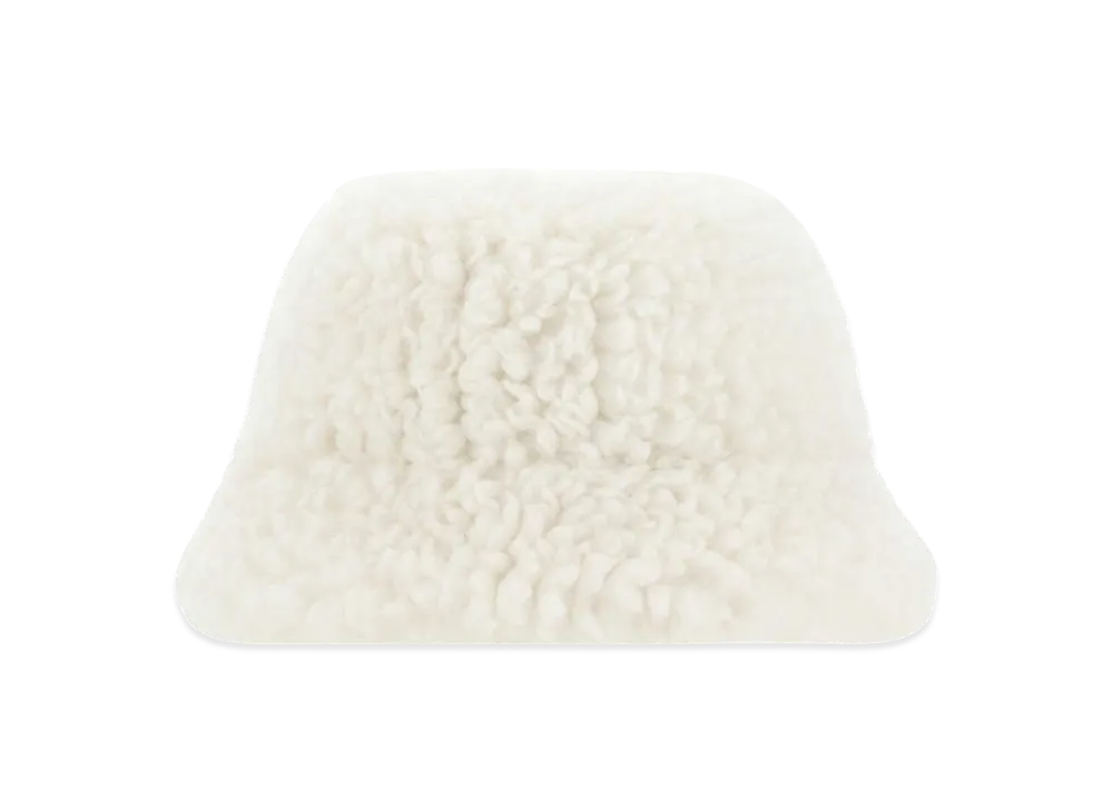 PRADA Women's Eco Shearling Hat "Ivory"