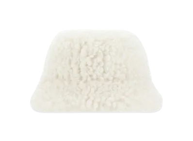 PRADA Women's Eco Shearling Hat "Ivory"