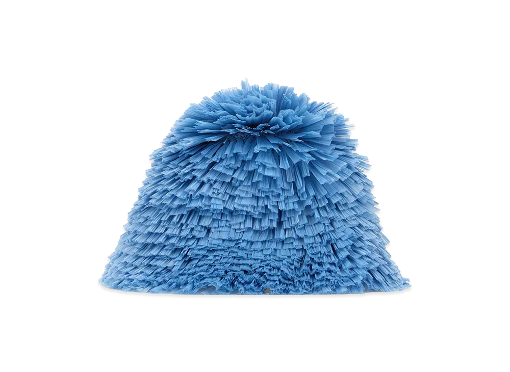 PRADA Women's Embellished Raffia Bucket Hat "Light Blue"