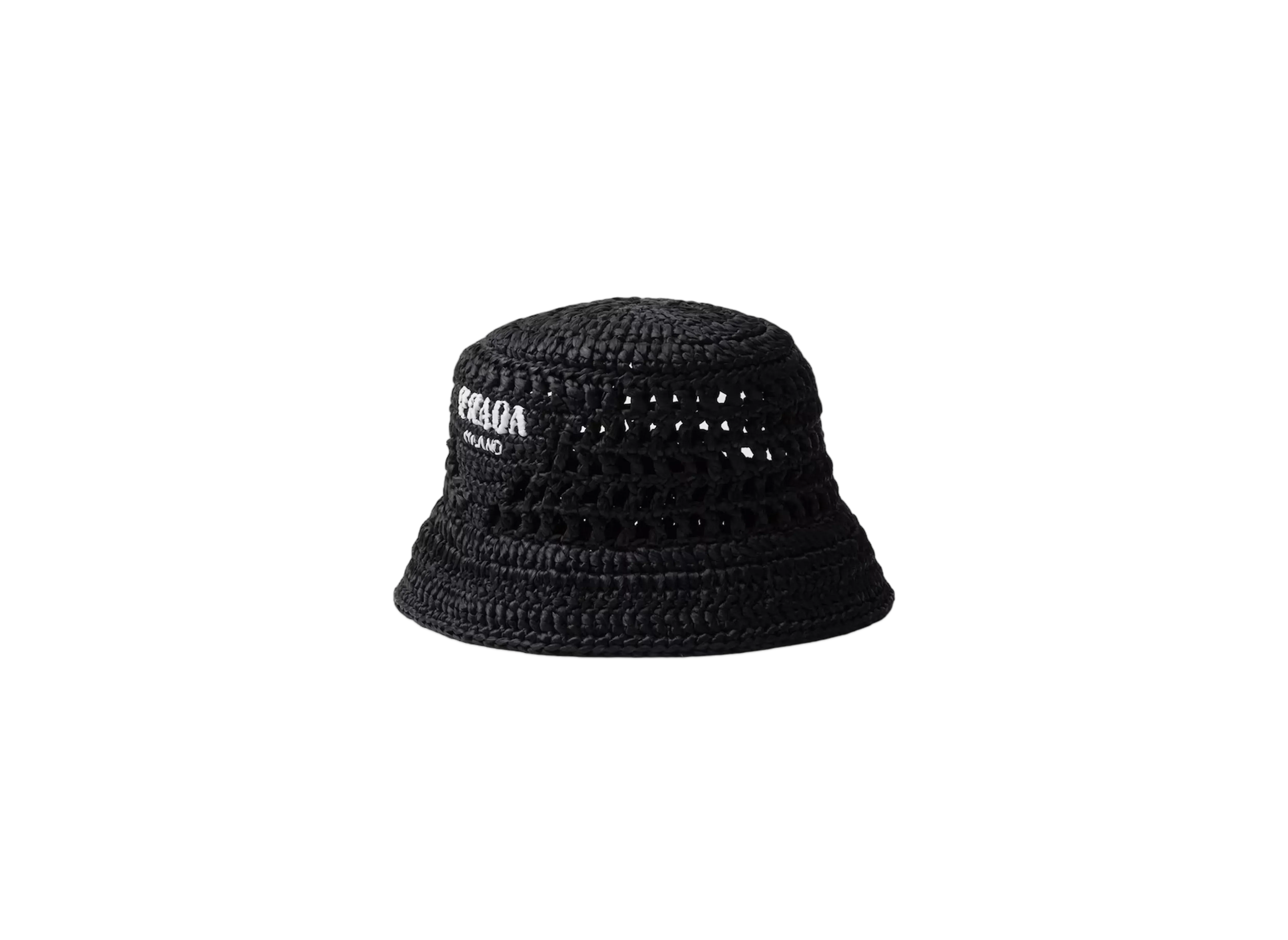 PRADA Crochet Bucket Hat "Black"