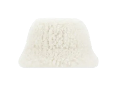 PRADA Women's Eco Shearling Hat "White"