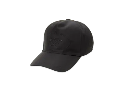 PRADA Womens Black Size L Logo Cap "Black"