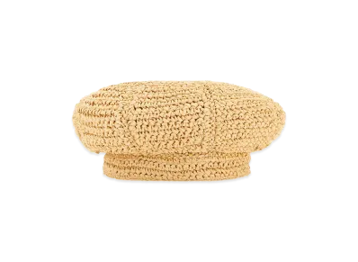 PRADA Women's Rafia Baker Boy Hat "Beige"