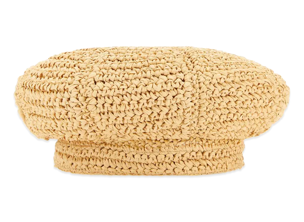 PRADA Women's Rafia Baker Boy Hat "Beige"
