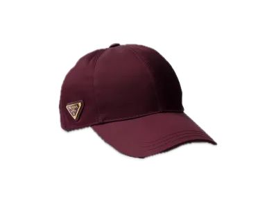 PRADA Re-Nylon Baseball Cap "Bordeaux"