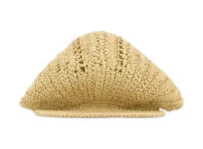 PRADA Women's Raffia Baker Boy Hat "Beige"