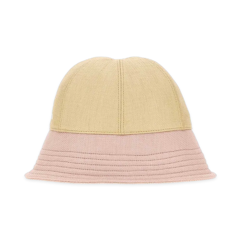 PRADA Women's Two-Tone Canvas Bucket Hat "Natural/Alabaster"
