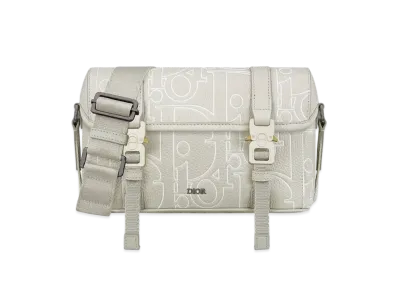Dior Hit the Road Messenger Bag with Flap Dior Gravity Outline Leather and Grained Calfskin "Beige"