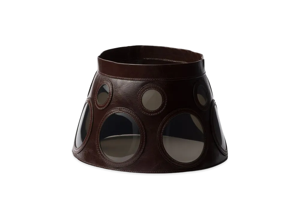 PRADA Women's Leather Hat "Brown"