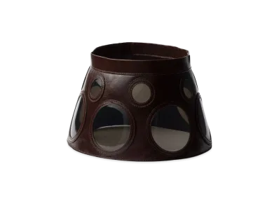 PRADA Women's Leather Hat "Brown"