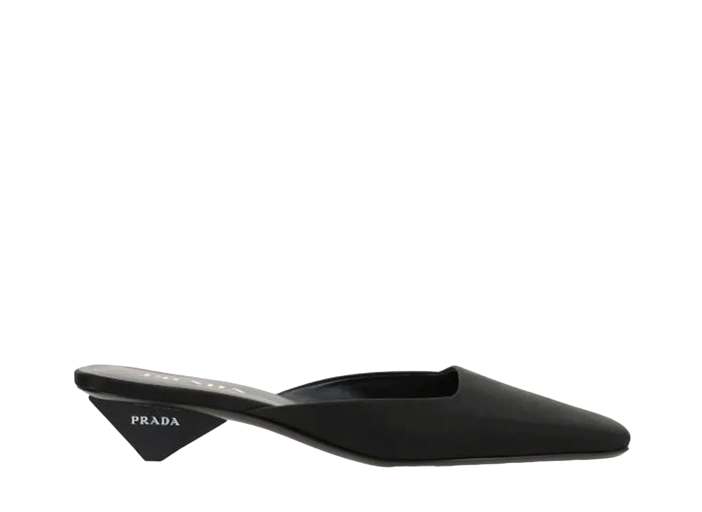 PRADA WMNS Satin Mules "Black"