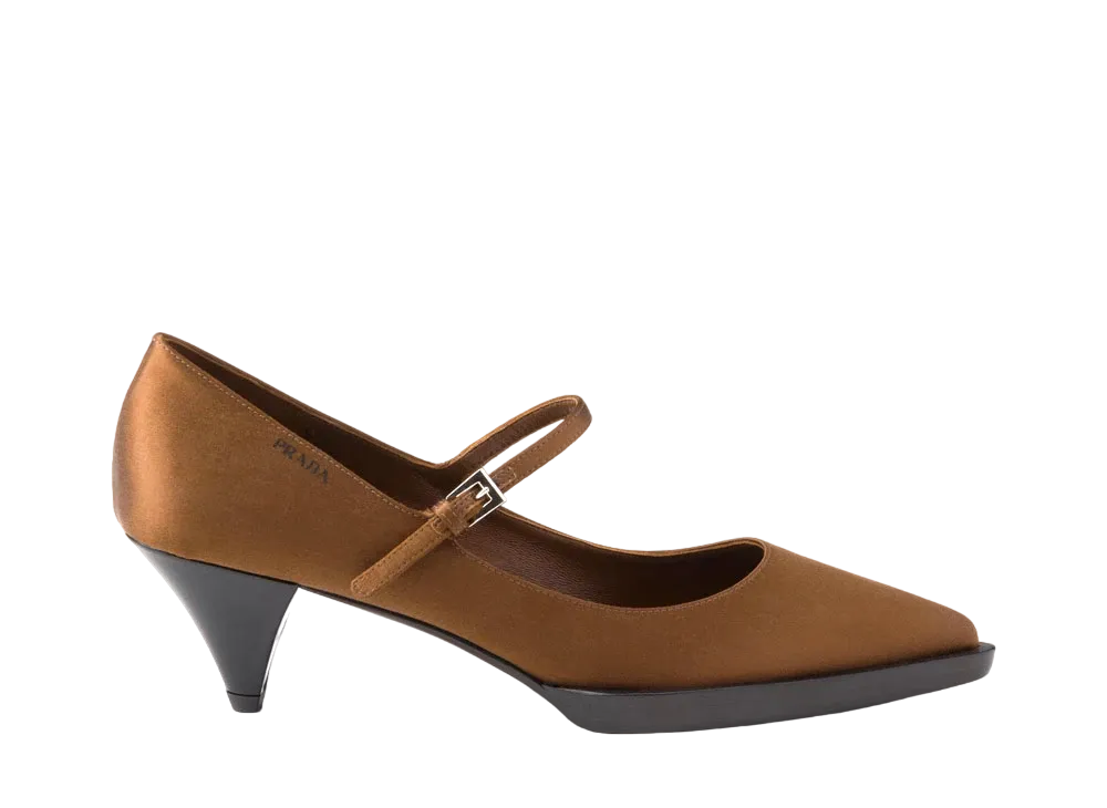 PRADA Women's Satin Pumps "Brown"