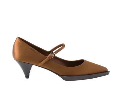PRADA Women's Satin Pumps "Brown"