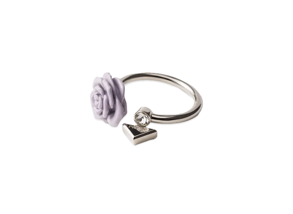 PRADA Enamel Metal Ring "Pastel Purple"