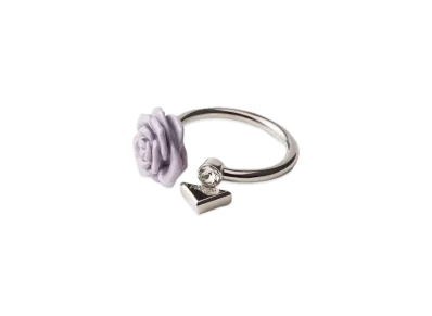 PRADA Enamel Metal Ring "Pastel Purple"