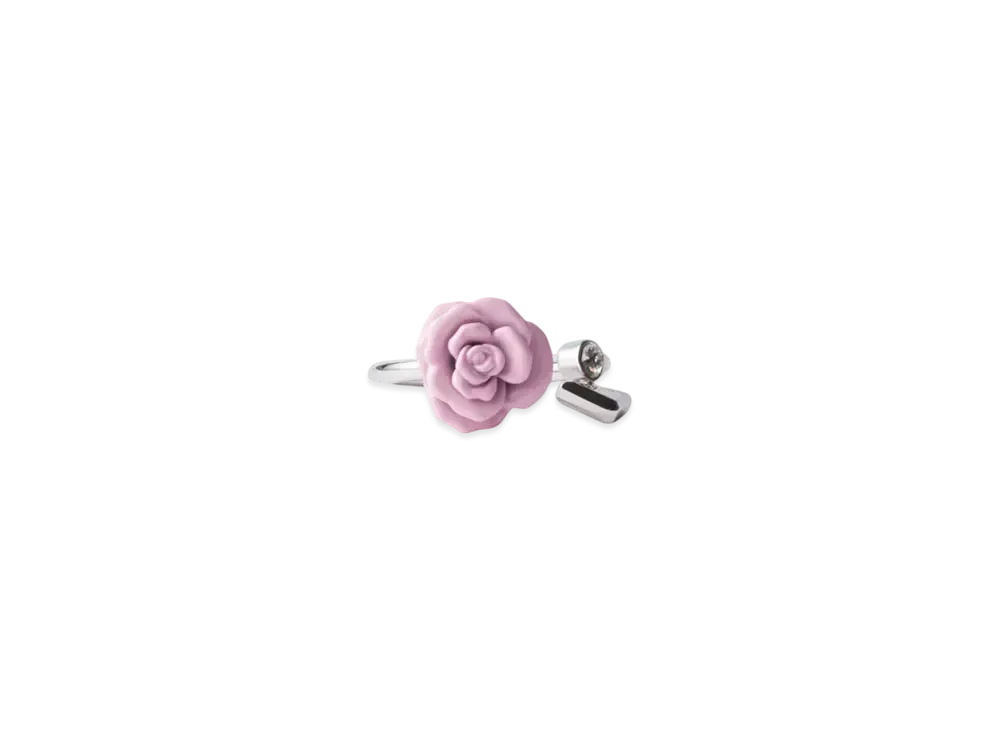 PRADA Enamelled Metal Ring "Pink"