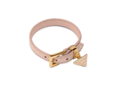 PRADA Saffiano Leather Bracelet "Pink Beige"
