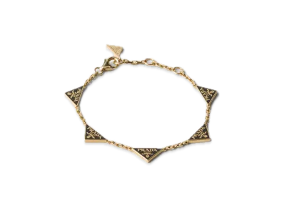 PRADA Enamel Metal Bracelet "Black/Gold"
