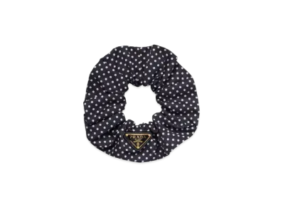 PRADA Printed Re-Nylon Scrunchie "Navy"