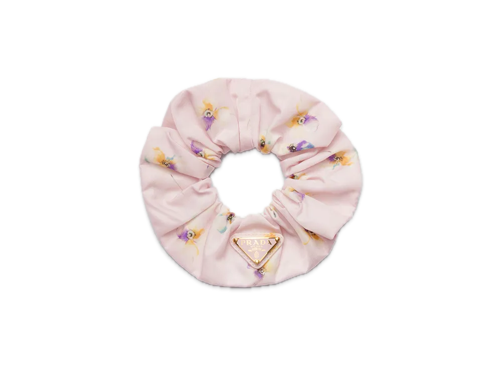 PRADA Printed Re-Nylon Scrunchie "Pink"