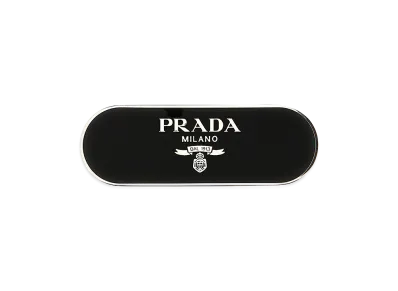 PRADA Women's Logo Hair Clip "Black"
