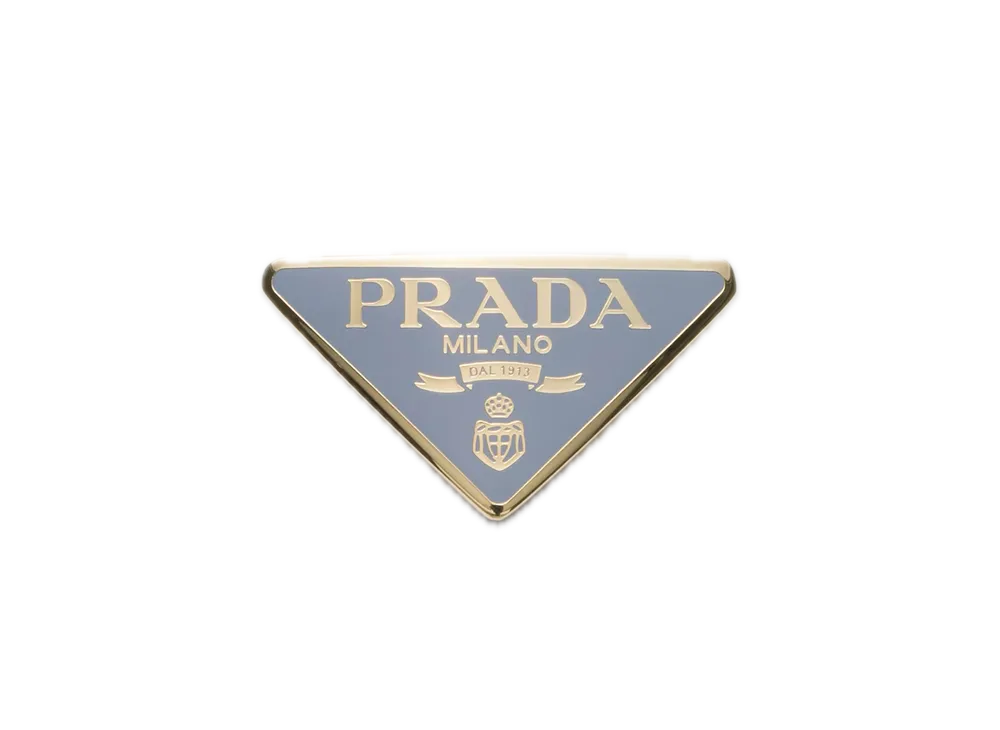 PRADA Metal Hair Clip "Pearl Gray"