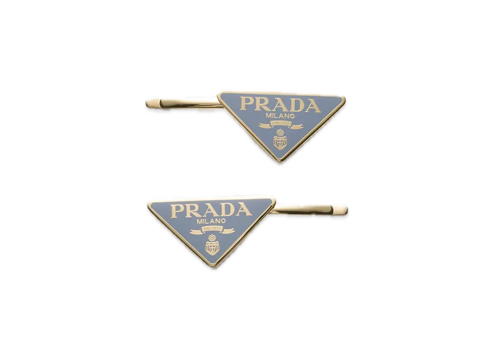 PRADA Metal Hair Pin "Pearl Gray"