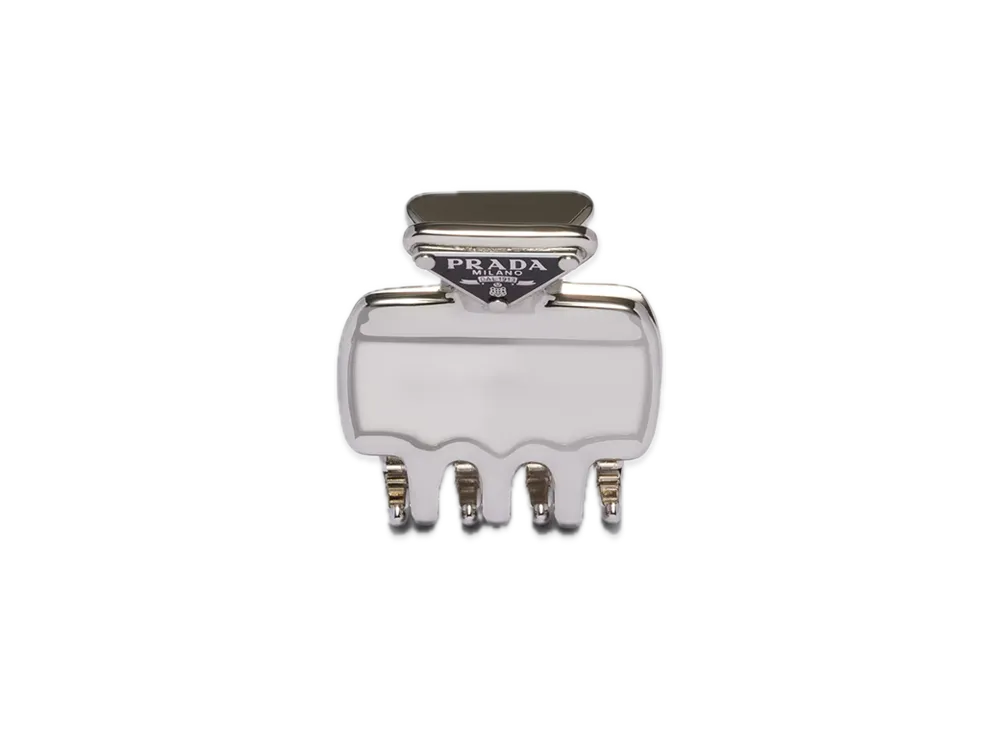 PRADA Metal Hair Clip "Steel Gray"