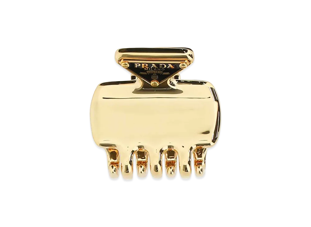 PRADA Women's Metal Hair Clip "Gold"