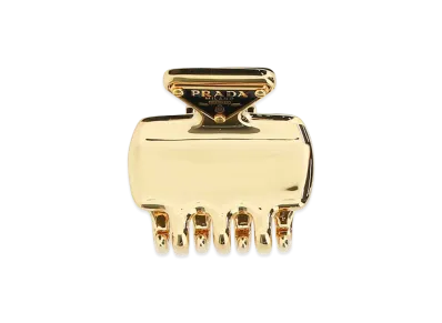 PRADA Women's Metal Hair Clip "Gold"
