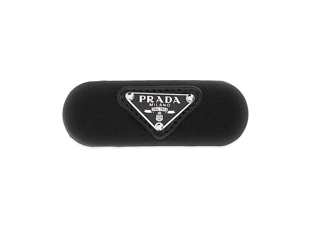 PRADA Women's Fabric Hair Clip "Black"