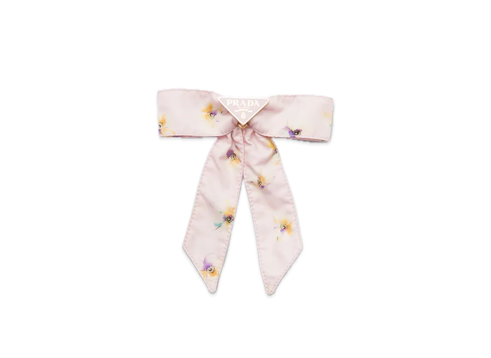 PRADA Printed Re-Nylon Hair Clip "Pink"