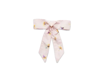PRADA Printed Re-Nylon Hair Clip "Pink"