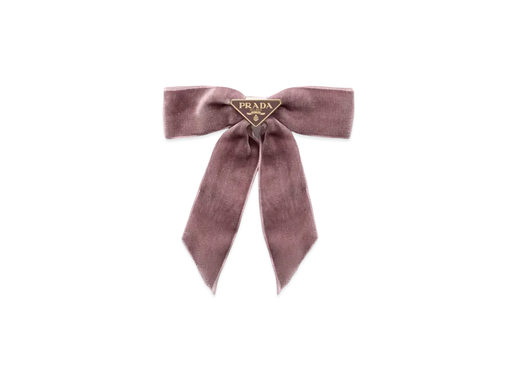 PRADA Velvet Hair Clip "Pink"