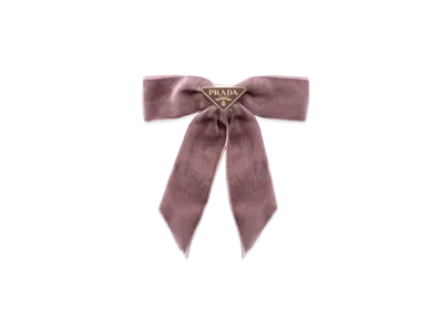 PRADA Velvet Hair Clip "Pink"