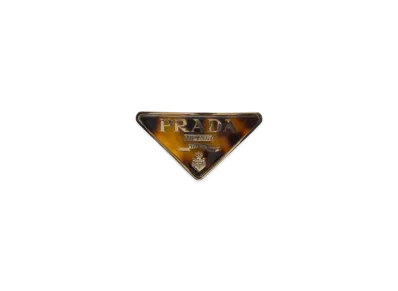 PRADA Plexiglas and Metal Hair Clip "Honey/Tortoiseshell"